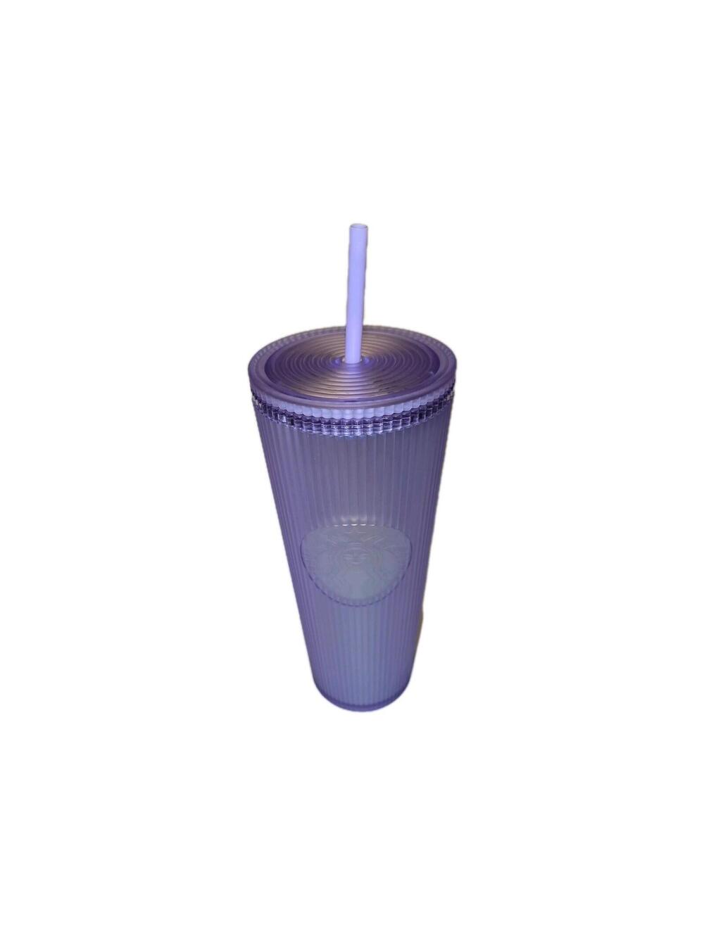 Starbucks Fall 2023 Lilac Iridescent Pleated Soft Touch Venti Tumbler NWT